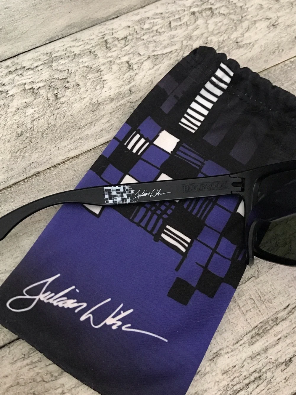 Oakley Holbrook Julian Matte Black Violet Lens Sunglasses
